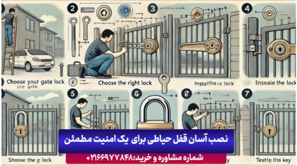 آموزش نصب آسان و سریع قفل حیاطی و عوامل موثر در خرید قفل درب حیاط