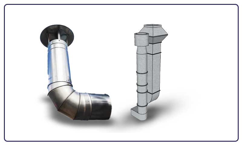 تفاوت دودکش صنعتی گالوانیزه و آهنی و استیل با دودکش ساختمان مسکونی گالوانیزه