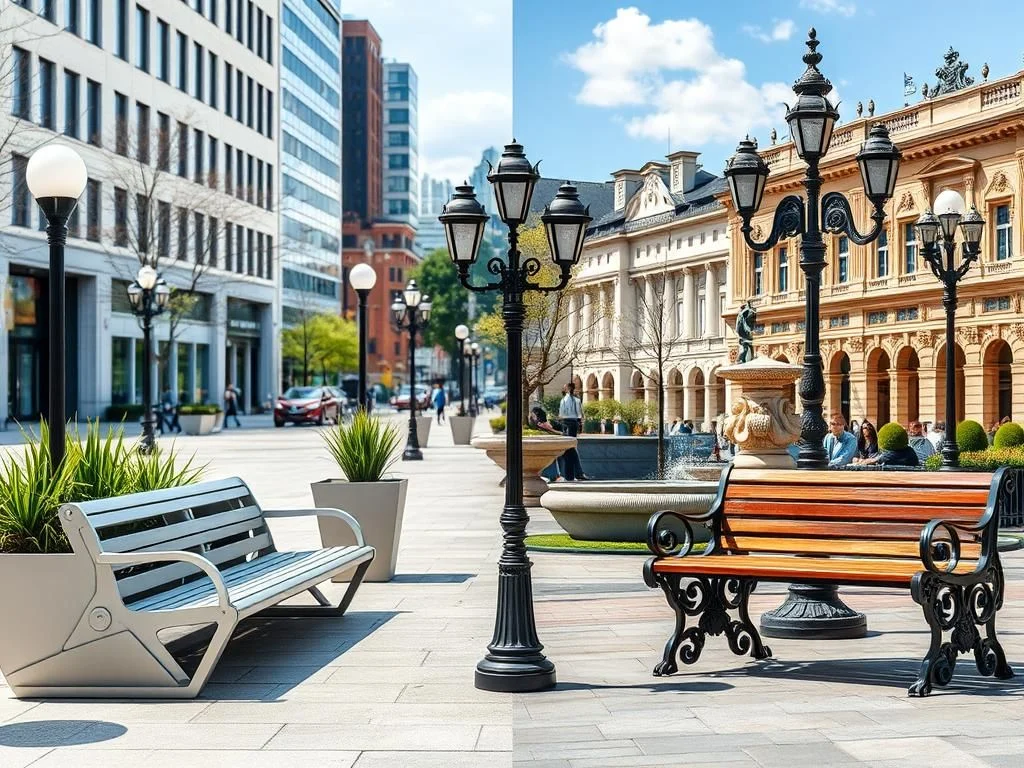 مبلمان شهری مدرن یا کلاسیک؟